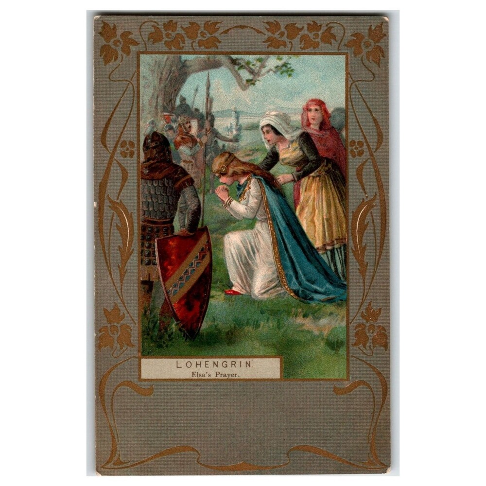 Lohengrin Elsa's Prayer Raphael Tuck Wagner Opera Postcard No691 Bavaria Art